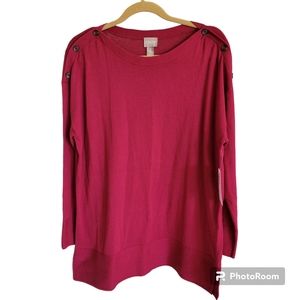 NWT Chico's size 2 (large)Wine Berry Sweater